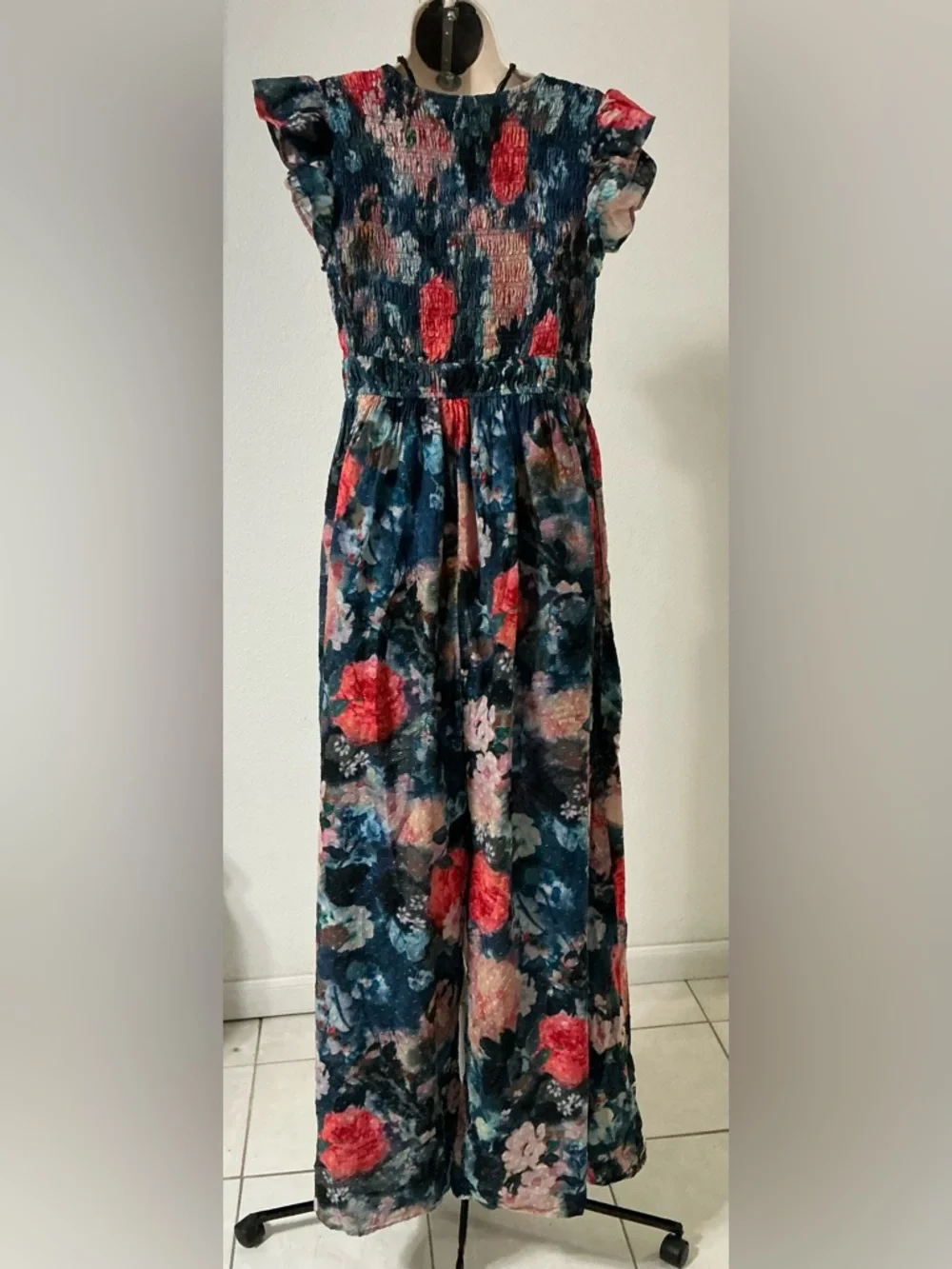 EUC Anthropologie The Peregrine Jumpsuit: Printed Eyelet Edition Size Small - Picture 5 of 16